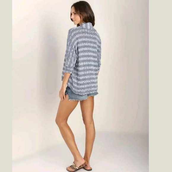Splendid Graphite Sierra Striped Knit Cardigan Top - Picture 6 of 11